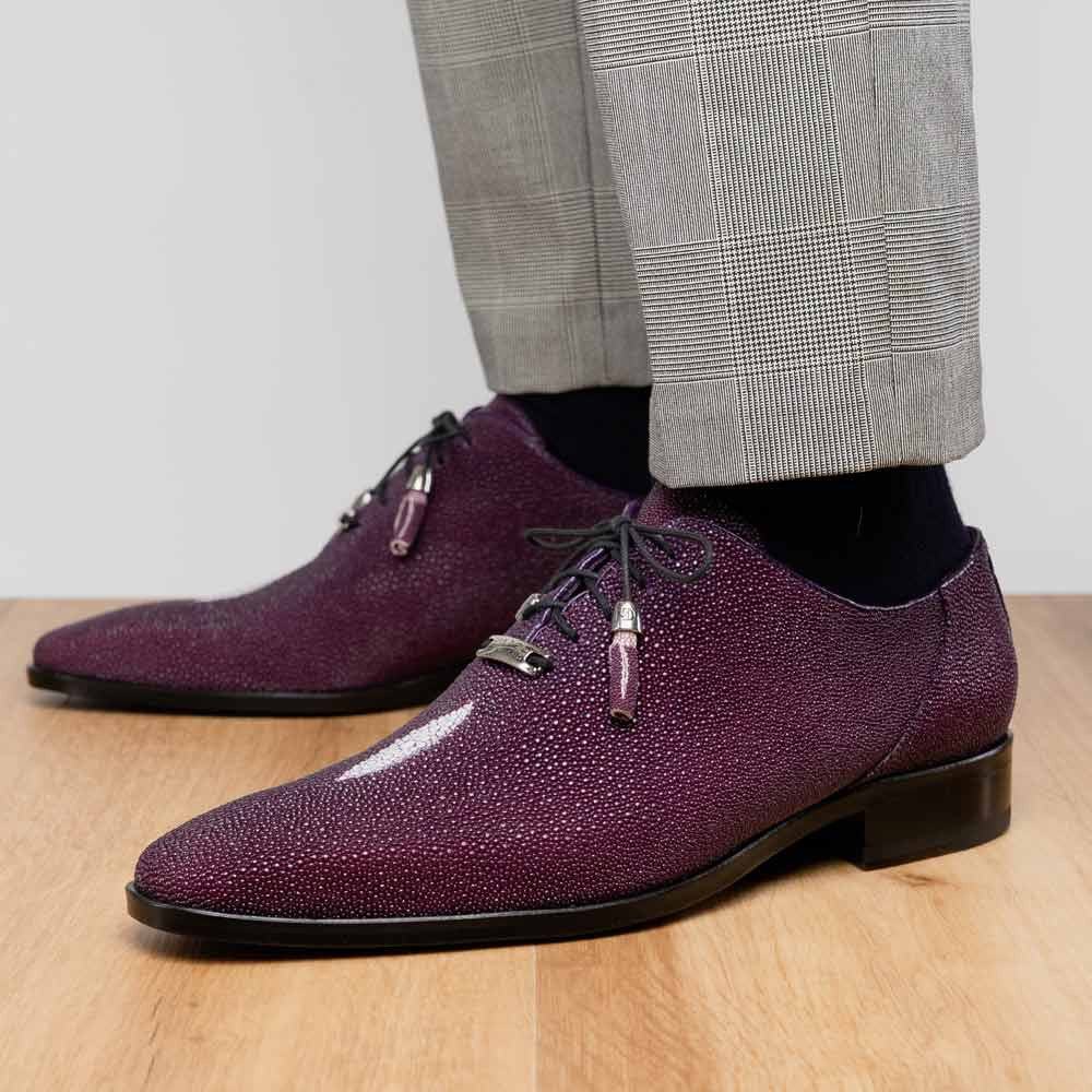 Marco Di Milano Rimini Genuine Stingray Lace-Up Shoe - Purple