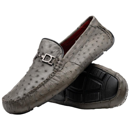 Marco Di Milano Bolonia Genuine Ostrich Driver - Gray