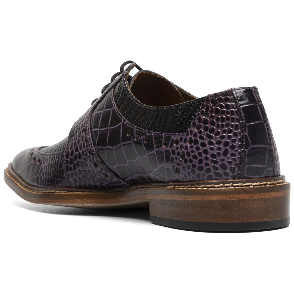 Travato Wingtip Oxford | Stacy Adams Dress Shoes in Purple & Cognac for Men