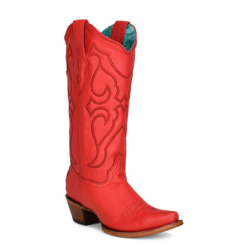 Corral Red Snip Toe Western Boot