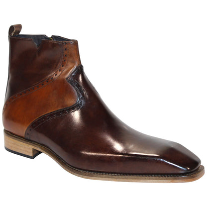 Duca Pedaso Men's Chocolate/Brandy Calf-Skin Leather Oxfords Shoes