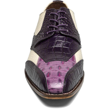 Stacy Adams Tristano Modified Bike Toe Oxford in Purple
