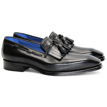 EMILIO FRANCO Tommaso Black Calf-Skin Leather Loafers