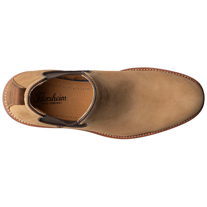 Florsheim Anthem Plain Toe Mocha Suede Chelsea Boot for Men