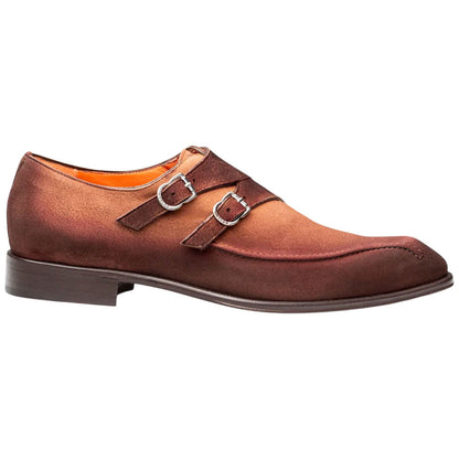 Mezlan Cascade Suede Double Monk Strap - Men's Sport Modern Double Monk