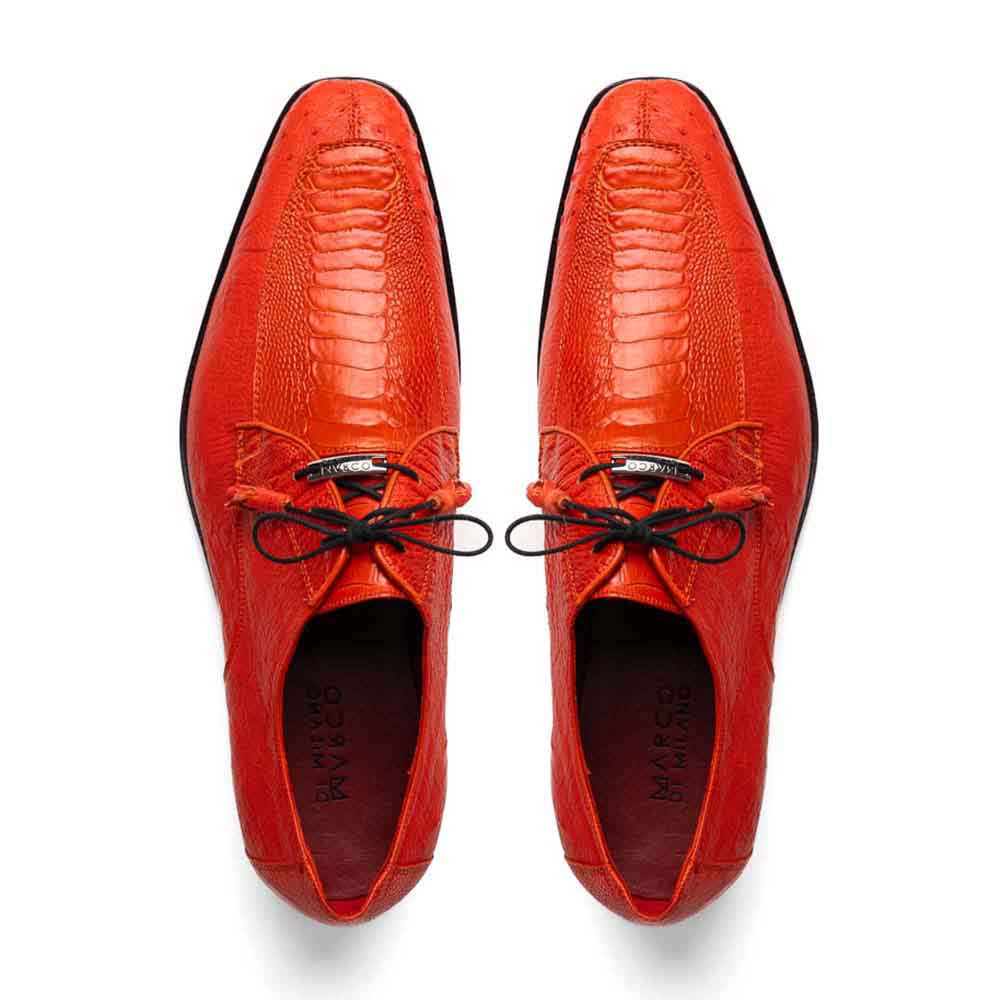 Marco Di Milano Andretti Dress Orange Ostrich Leg Shoes