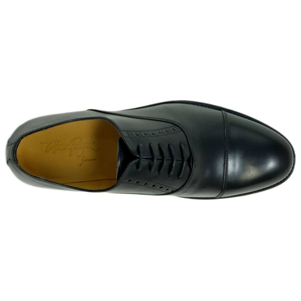 Alan Payne Men’s Clark Black Cap Toe Calfskin Oxford Shoes