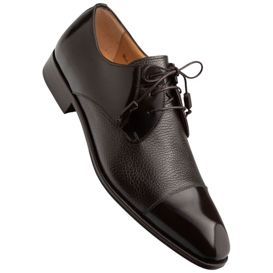 Capello Hi-Shine/Calf Brown Cap Toe Derby | Mezlan Dress Shoes for Men