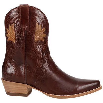 Dan Post Saffron Women's Briar Leather Western Bootie - 8" Shaft, Snip Toe