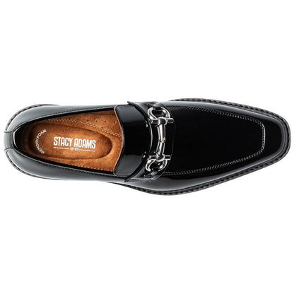 Stacy Adams Carabello Moc Toe Bit Slip-On - Black Patent