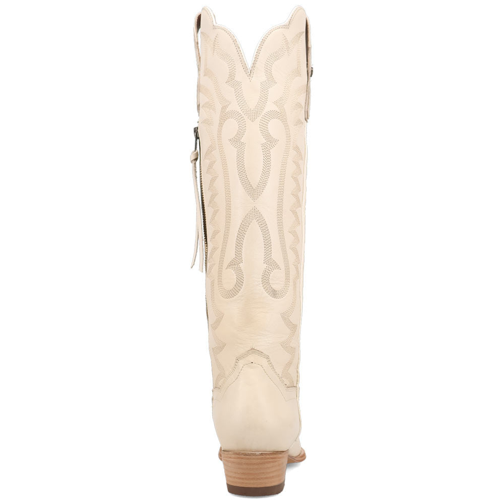 Dan Post Heartland Bone Leather Snip Toe Zipper Western Cowgirl Boots
