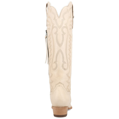 Dan Post Heartland Bone Leather Snip Toe Zipper Western Cowgirl Boots