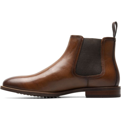 Florsheim Rucci Cognac Smooth Leather Plain Toe Gore Chukka Boots (USA Men Size)