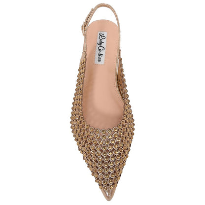 Lady Couture 0.75” Heel Emmy Flats in Gold