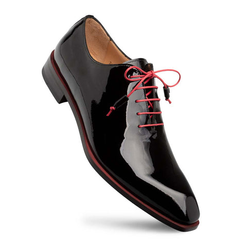 Mezlan Dietro Oxfords Black Oxfords Asymmetrical Patent Men's Shoes