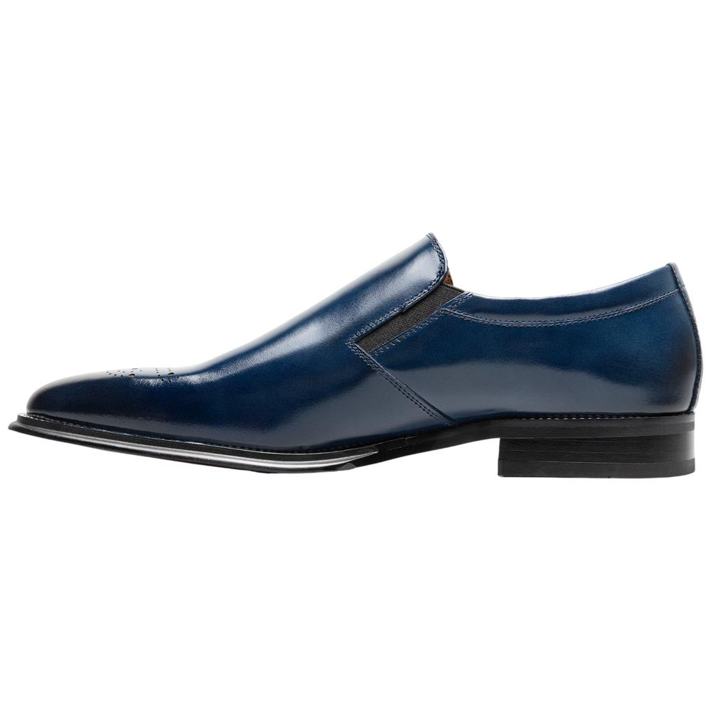 Stacy Adams Alistair Plain Toe Ornament Slip-On - Cobalt