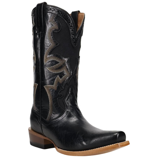 Dan Post Frenchie Men's Black Leather Western Boot - 13" Shaft, Square Toe