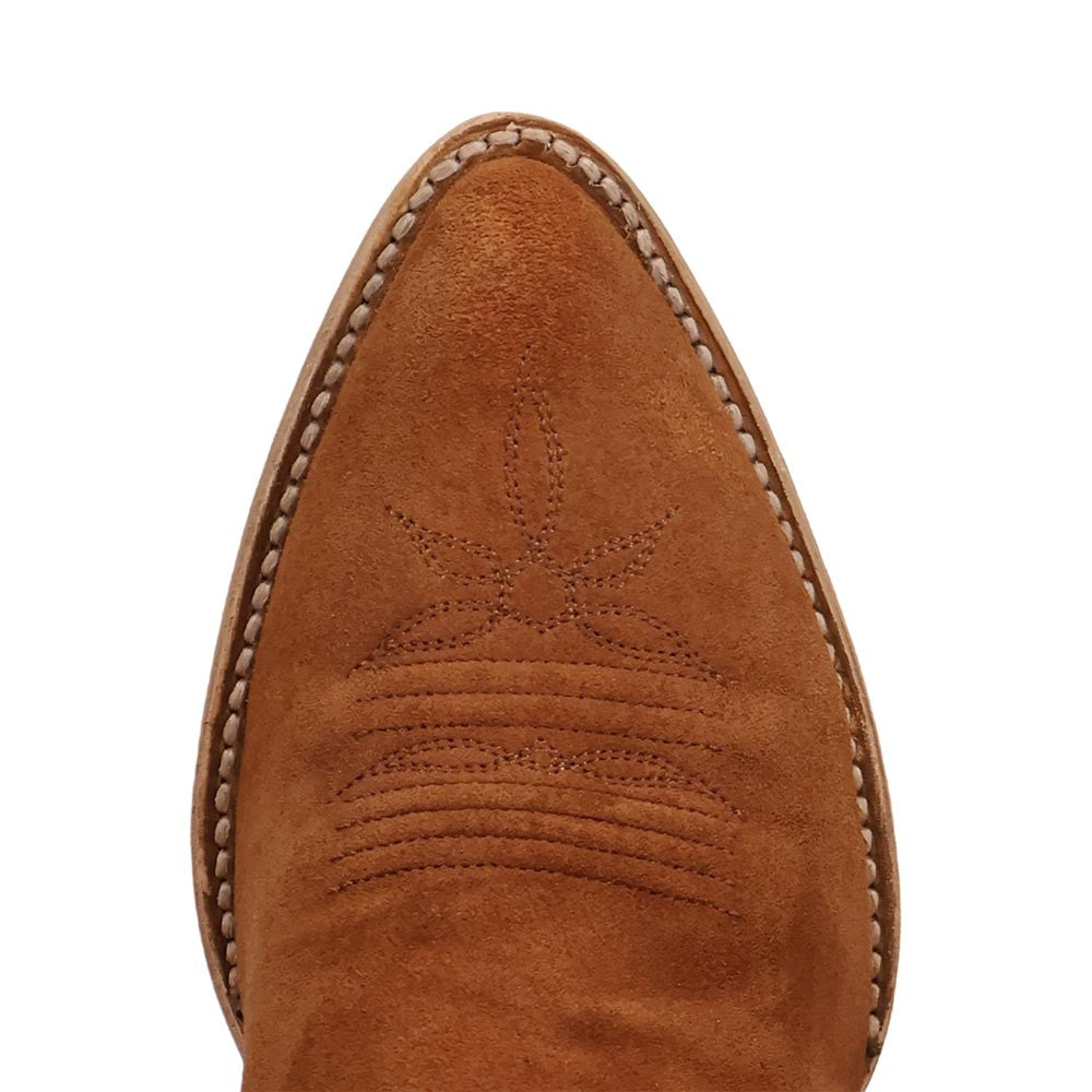 Dan Post Neon Prairie Women's Rust Suede Leather Western Boot - 15" Shaft, Narrow J Toe