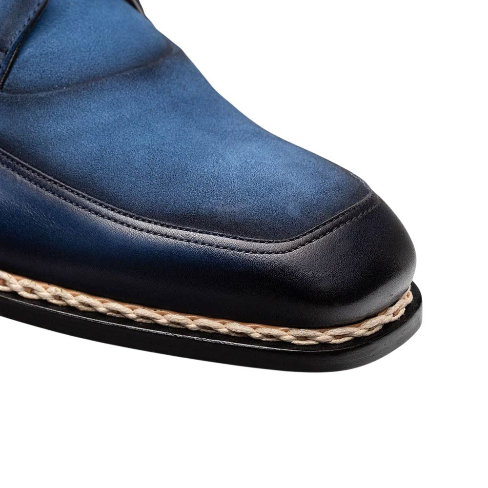 Mezlan Summit Men's Navy Calfskin & Suede Derby