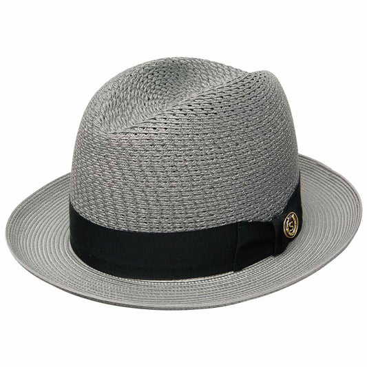 Stetson Madison Fedora Grey Milan Straw Hat