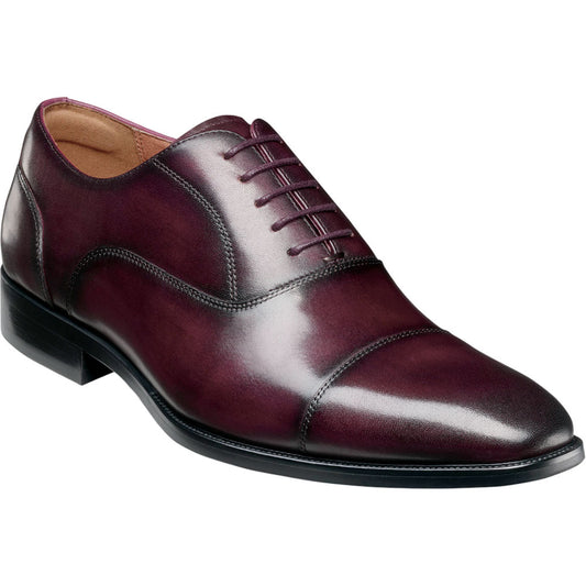 Florsheim Sorrento Burgundy Lux Cap Toe Balmoral Oxford Men's Shoes