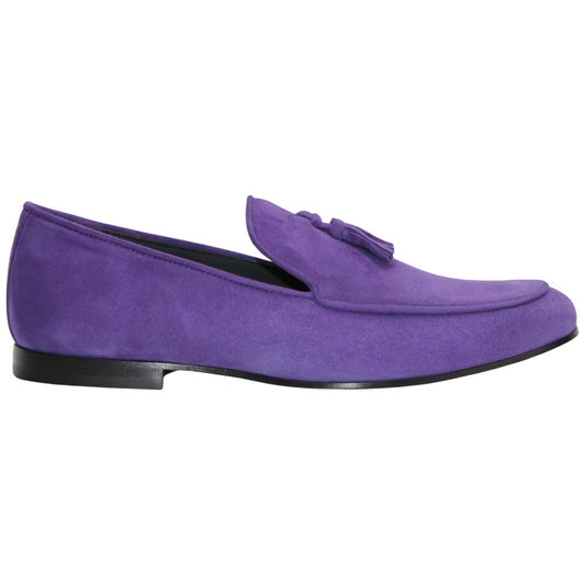 Anzio Purple Suede Dress Slip On | Duca Dress Loafers for Men