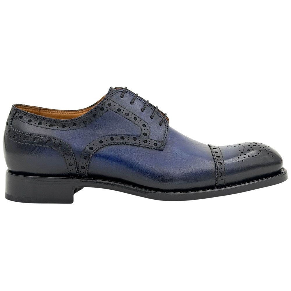 Ugo Vasare Gaelic Goodyear Welt Cap Toe Navy Dress Shoes
