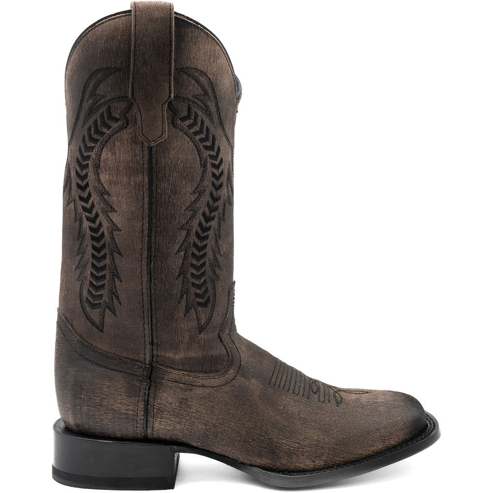 Ferrini Men's Ashton Oak Square Toe Leather Cowboy Boots