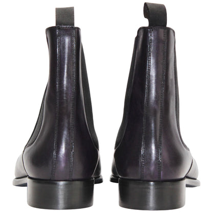 Duca Empoli Men's Purple Calf-Skin Leather Boots