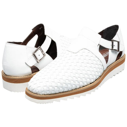 Stacy Adams Alvarado White Woven City Sandal for Men