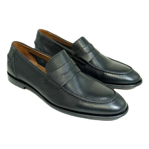 Alan Payne Men's Naples Black Penny Slip-On Loafers