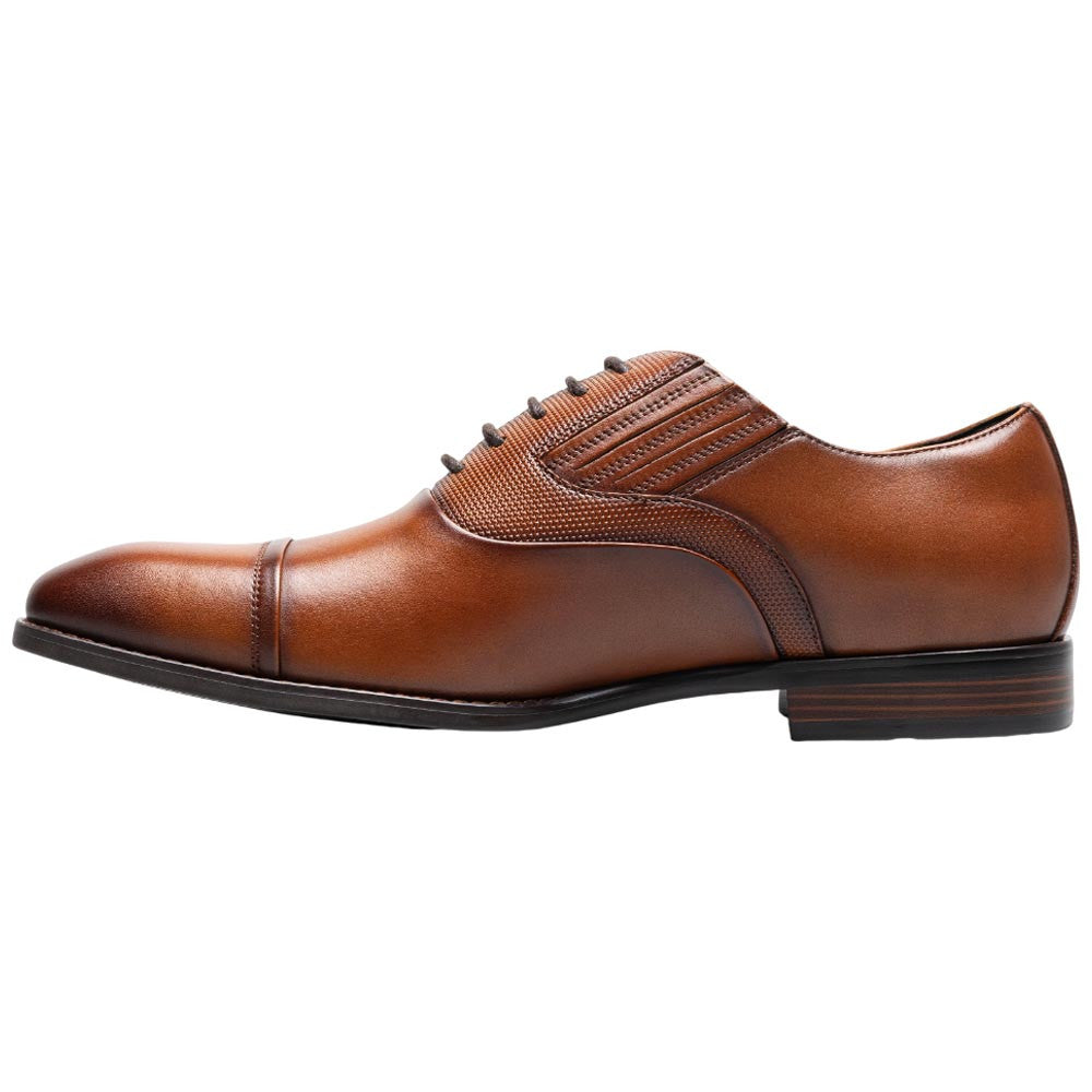 Stacy Adams Lucas Cap Toe Cognac Oxford Shoes for Men