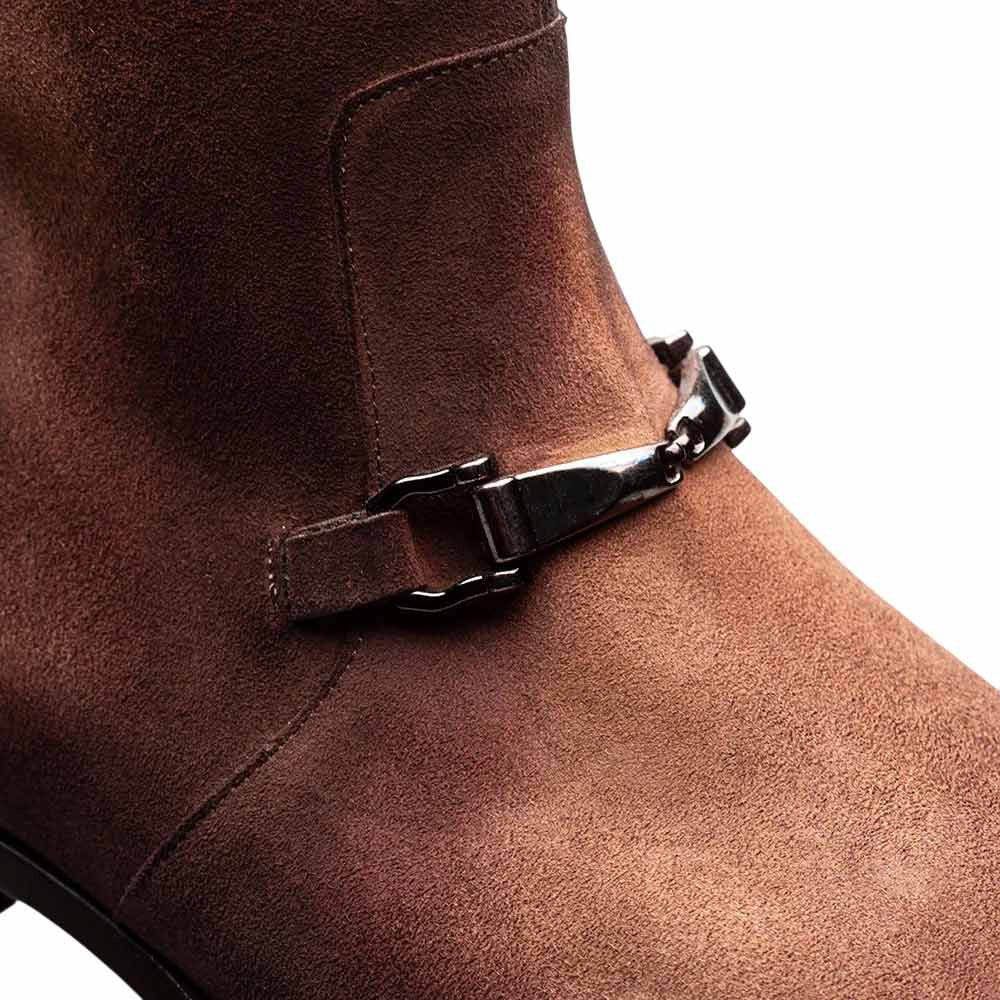 Mezlan Mystic Suede Ornament Boot - Men's Sport Asymmetric Ankle Dress Boot