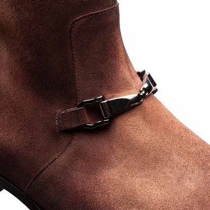 Mezlan Mystic Suede Ornament Boot - Men's Sport Asymmetric Ankle Dress Boot