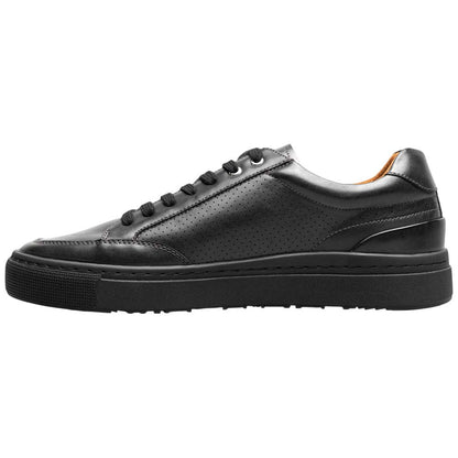 Stacy Adams Dorian Lace To Toe Sneaker - Black Smooth