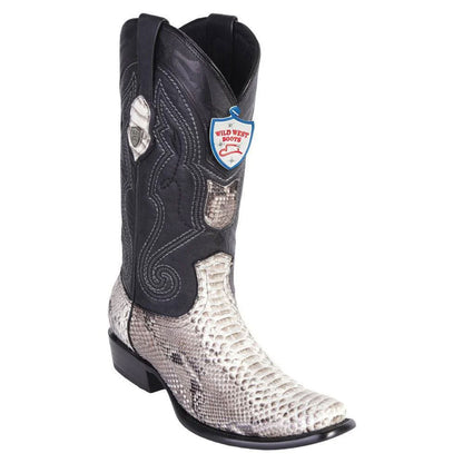 Wild West Natural Brown Python Dubai Toe Boots