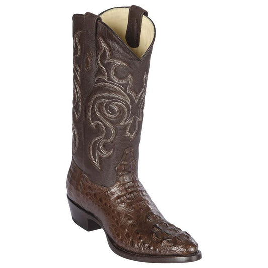 Los Altos Brown Boots Natural Crocodile Skin