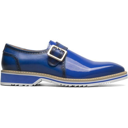 Stacy Adams Bartram Plain Toe Monk Strap in Blue