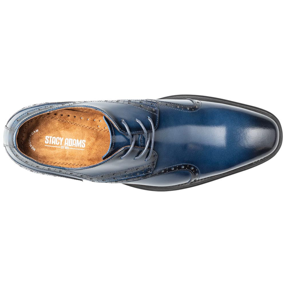 Stacy Adams Alistair Plain Toe Ornament Slip-On - Cobalt