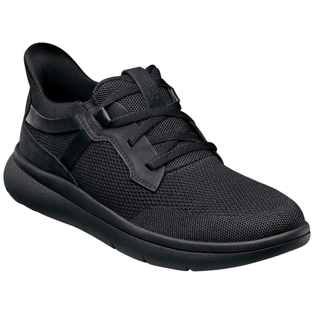 Florsheim Fleet Black Knit Elastic Lace Slip-On Casual Sneaker for Men