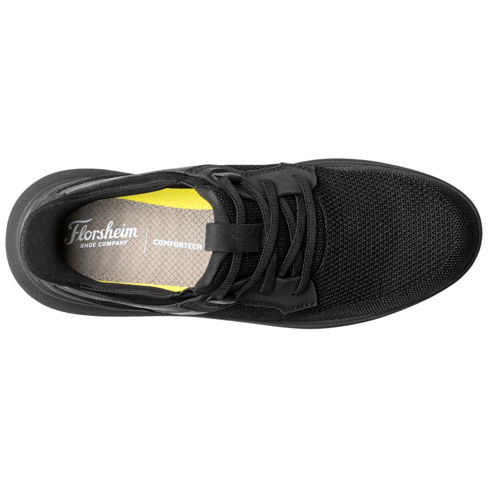 Florsheim Fleet Black Knit Elastic Lace Slip-On Casual Sneaker for Men