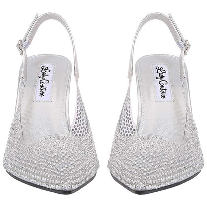 Lady Couture Irene 3.5” High Heel Pumps in Silver
