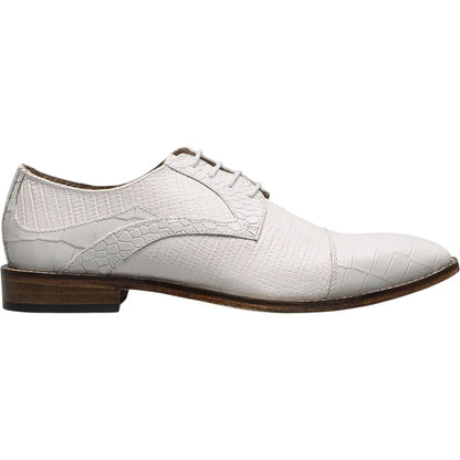 Stacy Adams TEDESCO White Cap Toe Oxford Shoes