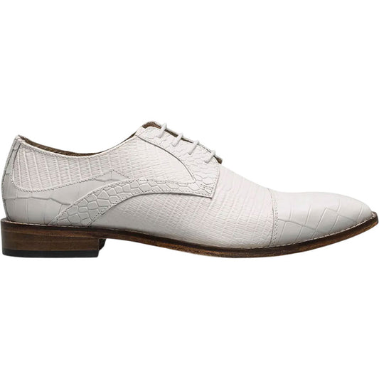 Stacy Adams TEDESCO White Cap Toe Oxford Shoes