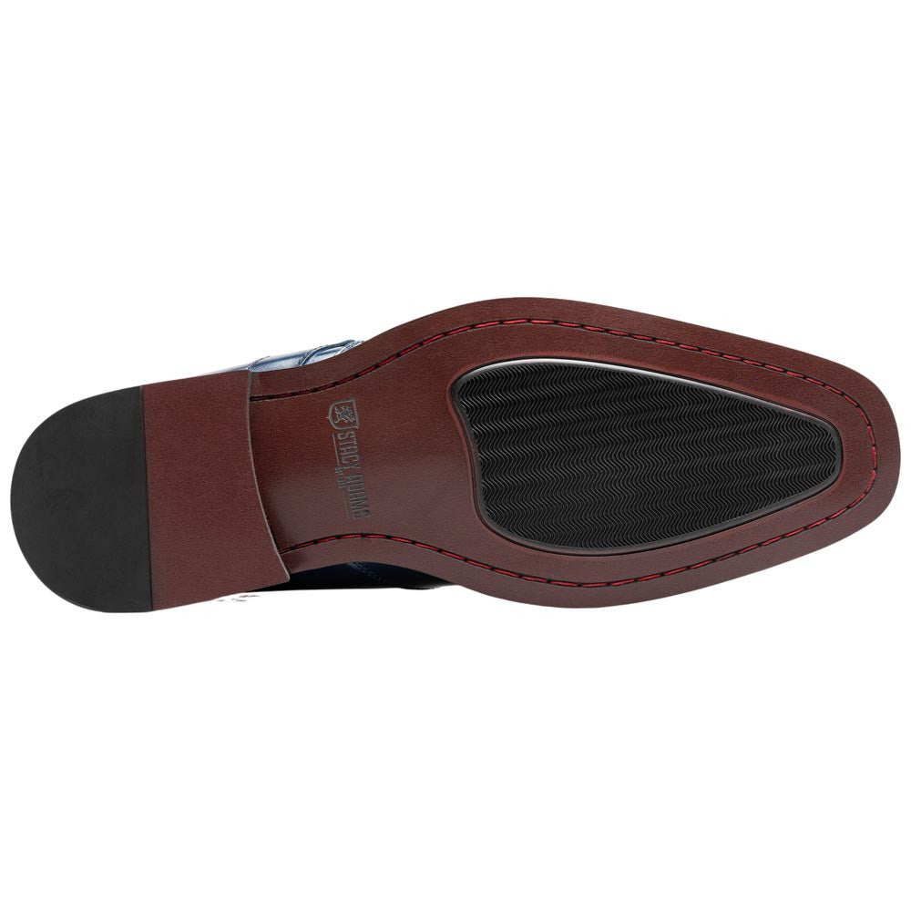 Stacy Adams Alistair Plain Toe Ornament Slip-On - Cobalt