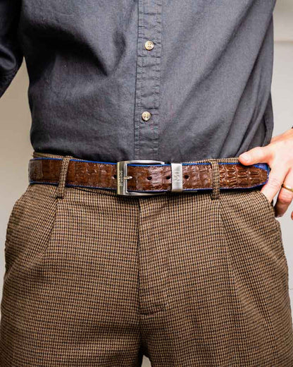 Marco Di Milano Men’s Caiman Back & Belly Leather Belt Luciano