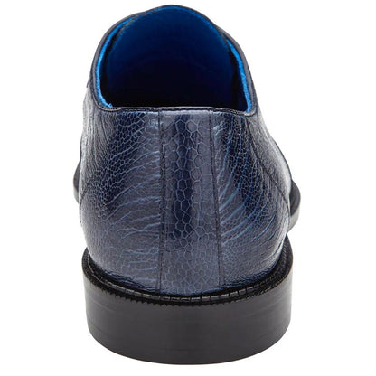 Belvedere Siena Men's Oxfords Navy Genuine Ostrich Shoe