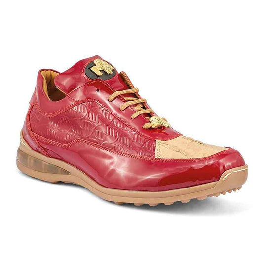 Mauri Bubble Baby Crocodile Skin and Patent Leather Men’s Sneaker