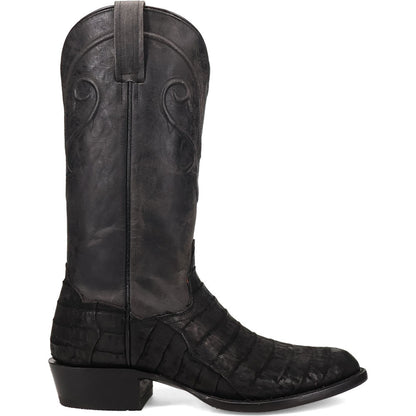 Dan Post Makara Genuine Caiman Crocodile Black 13” Round Toe Boot (US Men Size)