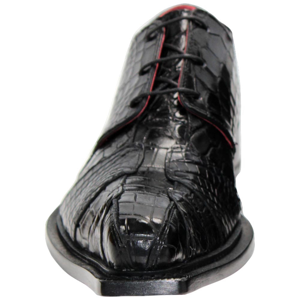 Fennix of Italy Genuine Alligator & Lizard Skin KINGSTON Black Shoe(US Men Size)